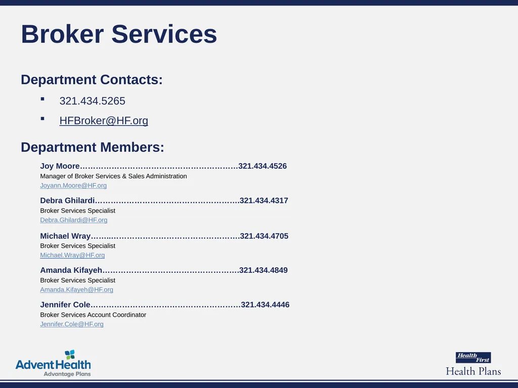 Overview of Broker Services Broker Training - slide 3 of 16