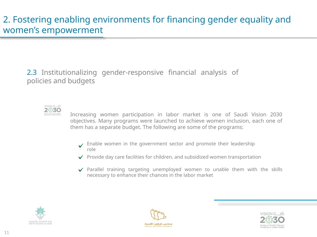 Voluntary Presentation for the Kingdom of Saudi - slide 11 of 24