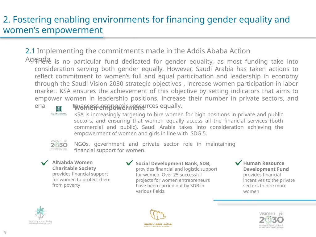 Voluntary Presentation for the Kingdom of Saudi - slide 9 of 24