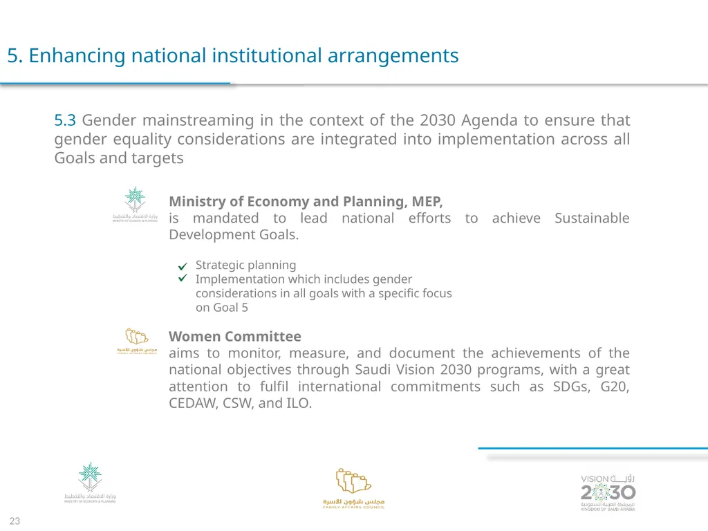 Voluntary Presentation for the Kingdom of Saudi - slide 23 of 24