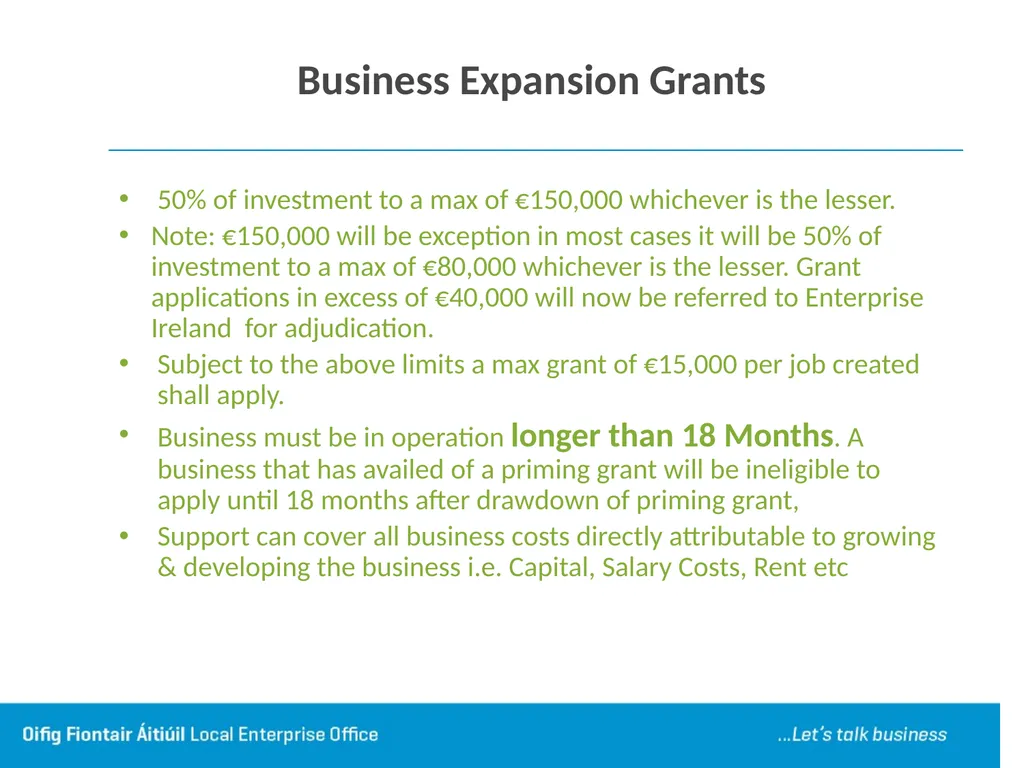 Local Enterprise Office Tipperary Funding Seminar - slide 6 of 24