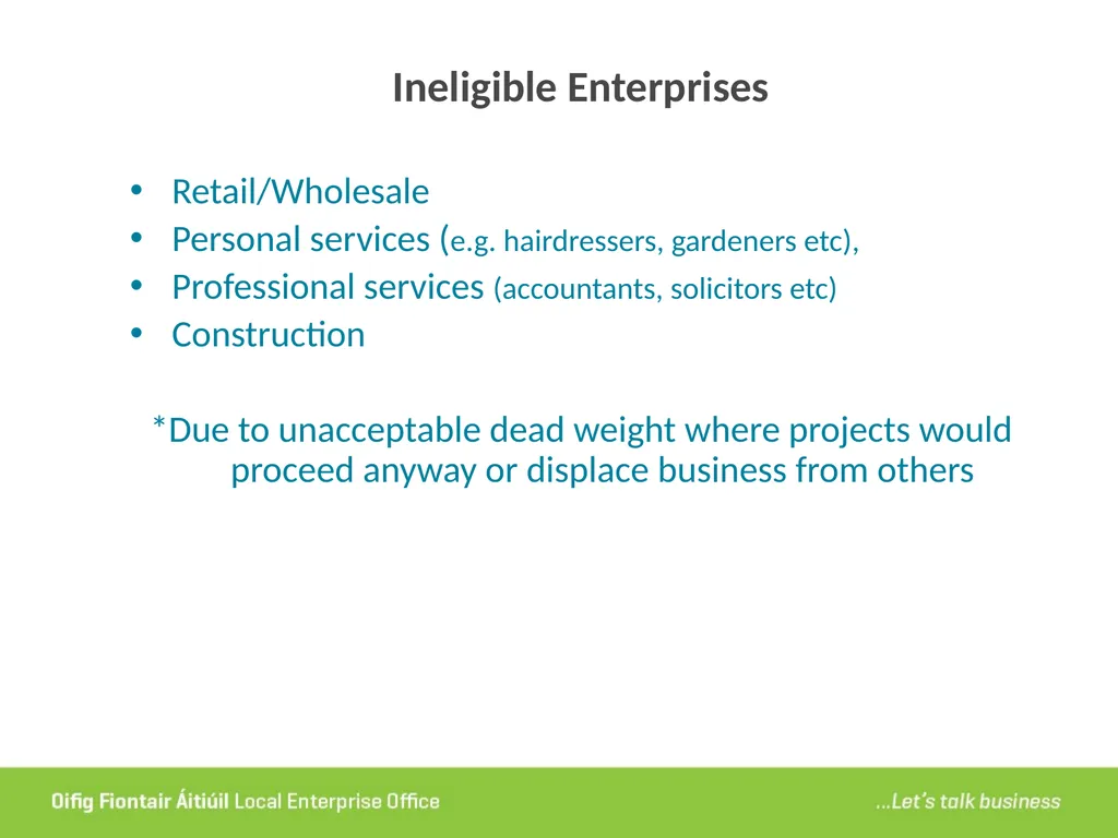 Local Enterprise Office Tipperary Funding Seminar - slide 11 of 24