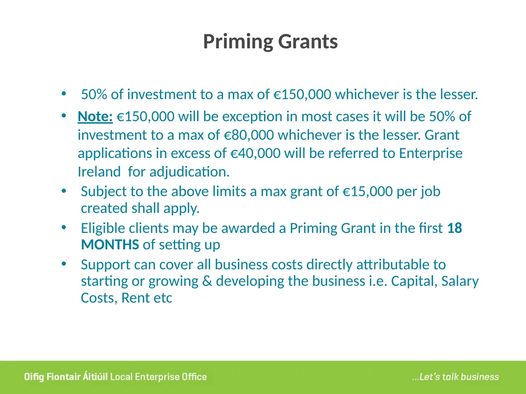 Local Enterprise Office Tipperary Funding Seminar - slide 5 of 24