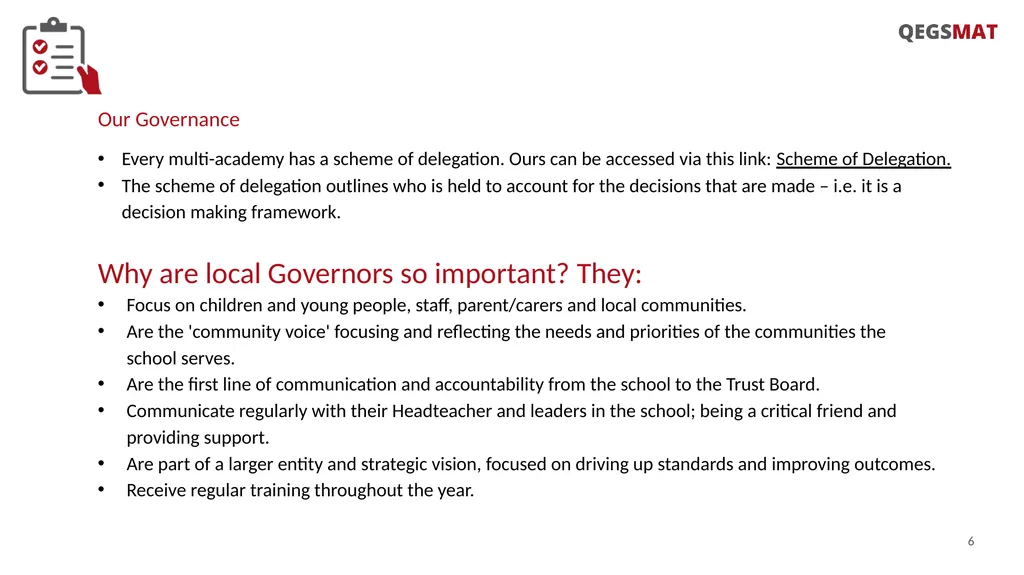 Welcome to www.qegsmat.com A warm welcome to - slide 6 of 13