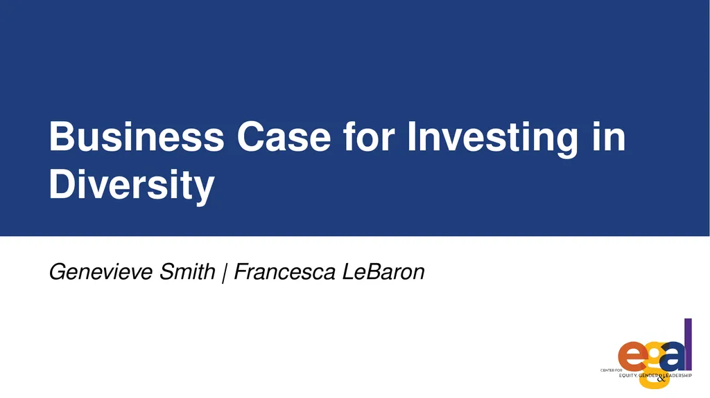 Genevieve Smith | Francesca LeBaron Business Case - slide 1 of 34