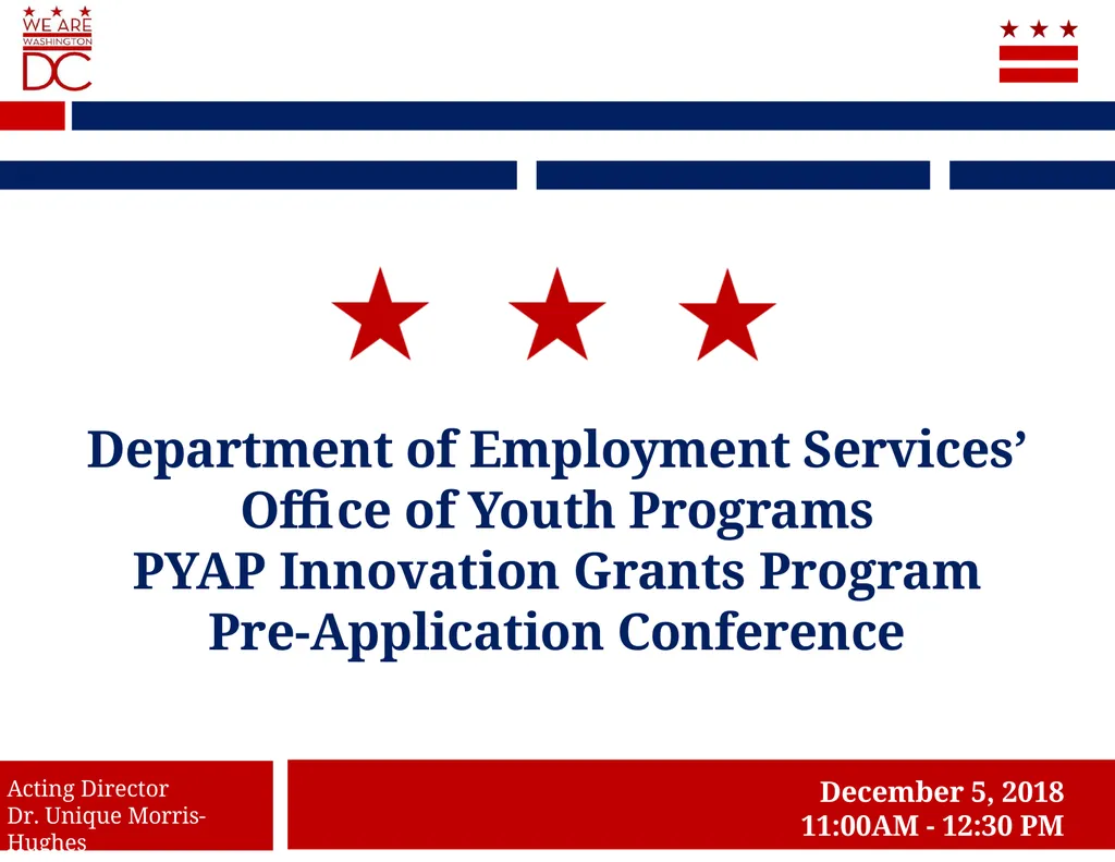 Department of Employment Services’ Office of Youth