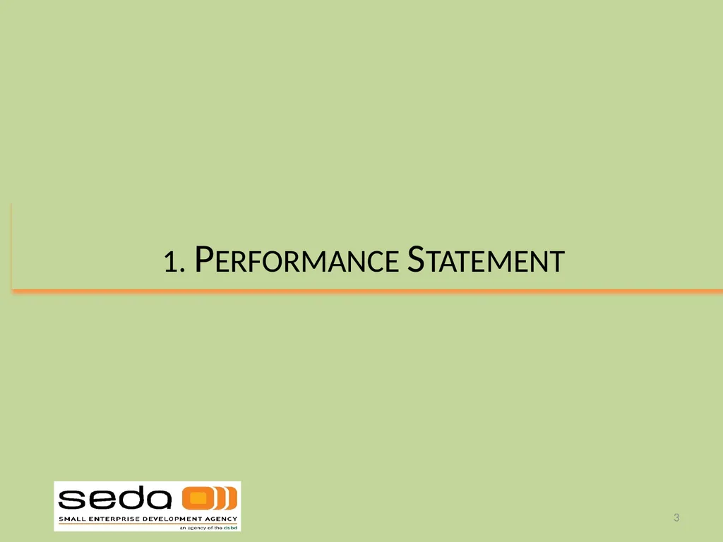 SEDA ANNUAL REPORT 2019-20 PRESENTATION TO THE - slide 3 of 43