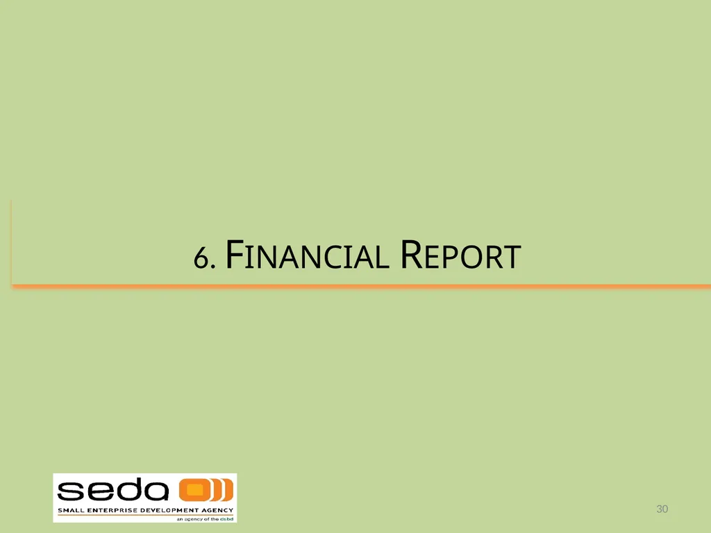 SEDA ANNUAL REPORT 2019-20 PRESENTATION TO THE - slide 30 of 43