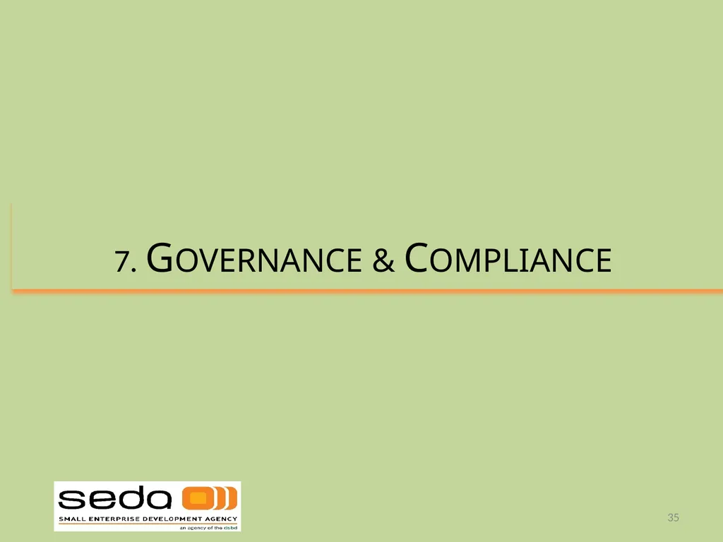 SEDA ANNUAL REPORT 2019-20 PRESENTATION TO THE - slide 35 of 43