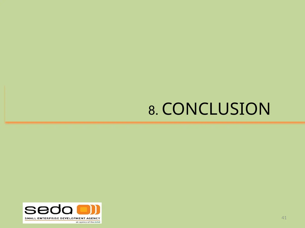 SEDA ANNUAL REPORT 2019-20 PRESENTATION TO THE - slide 41 of 43
