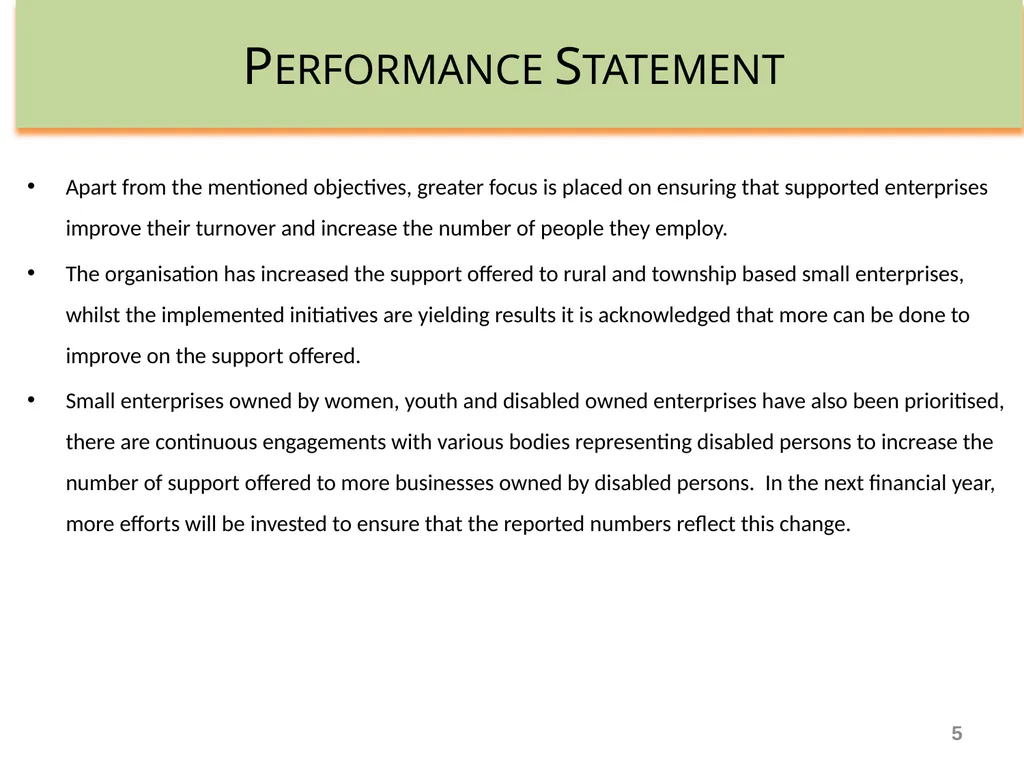 SEDA ANNUAL REPORT 2019-20 PRESENTATION TO THE - slide 5 of 43