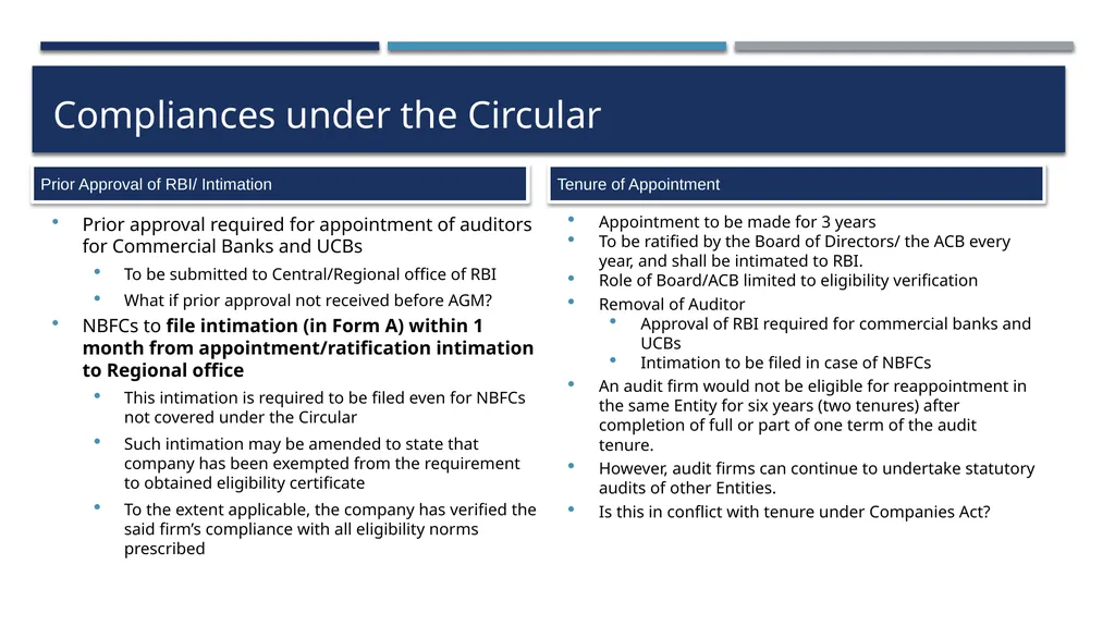 Practical aspects of RBI Compliances for Base - slide 51 of 57