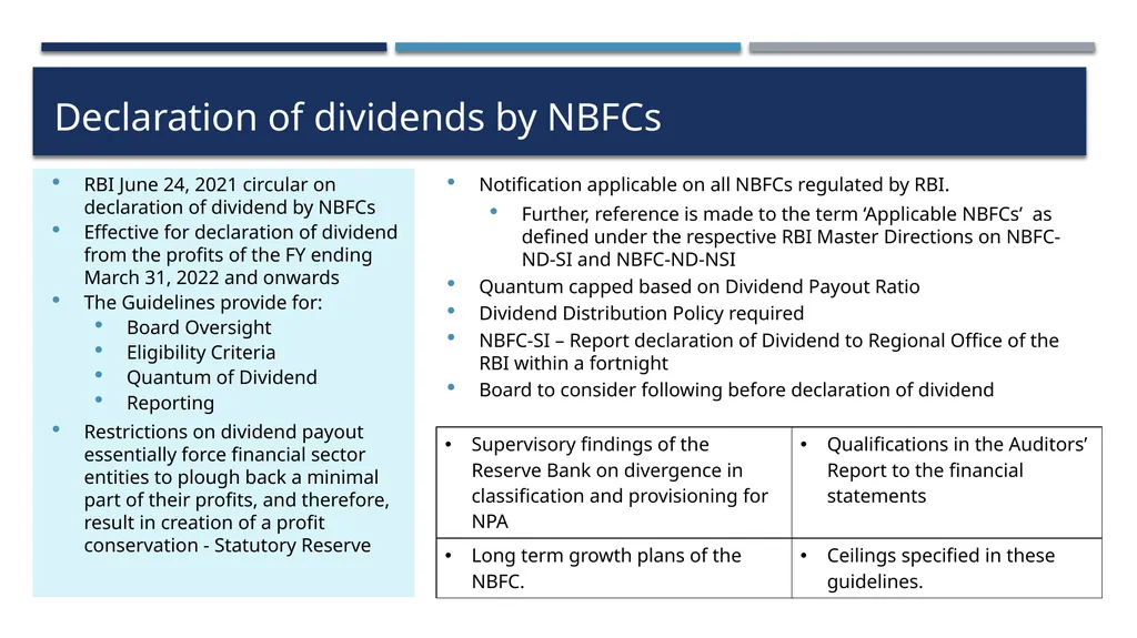 Practical aspects of RBI Compliances for Base - slide 47 of 57