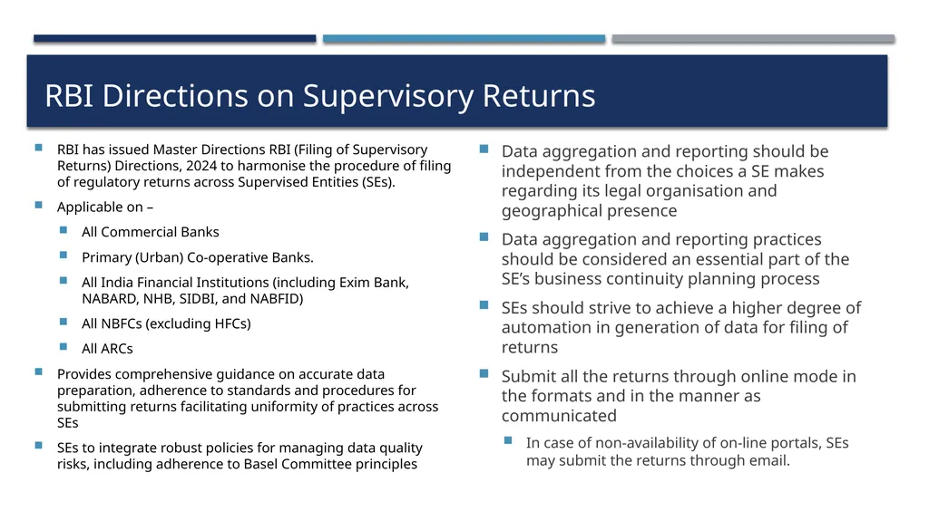 Practical aspects of RBI Compliances for Base - slide 31 of 57