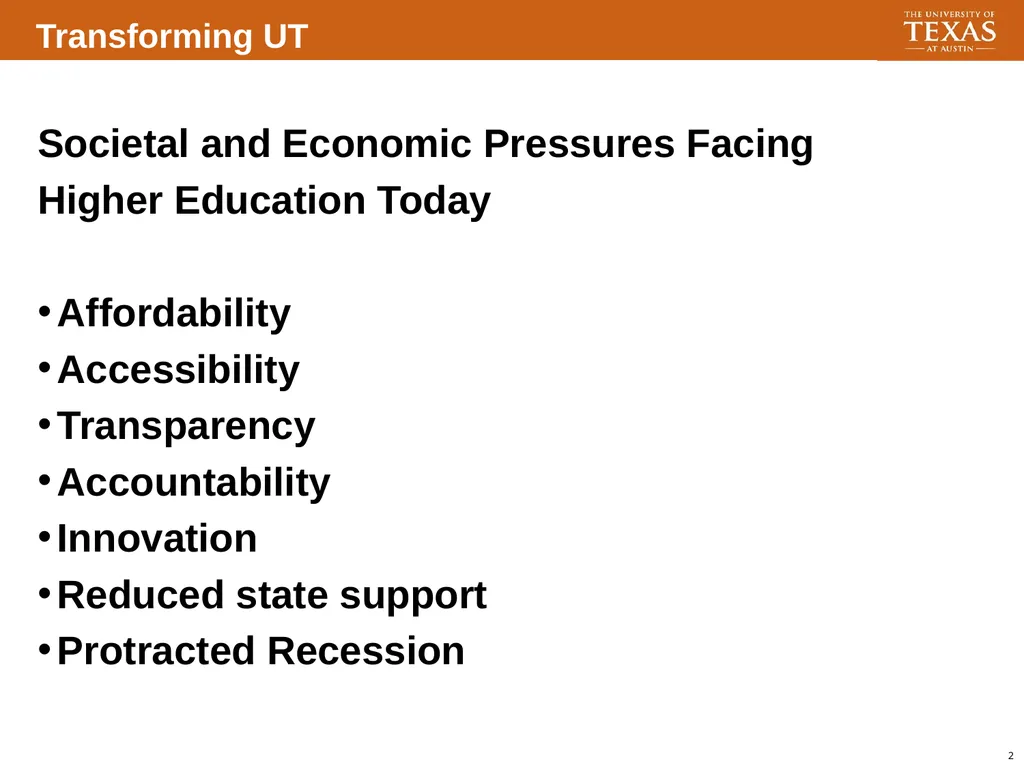 Transforming UT Modernization and Business - slide 2 of 30