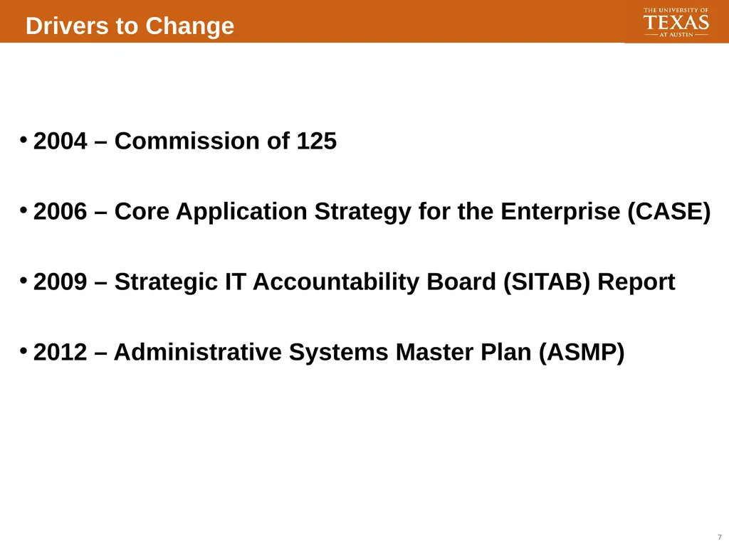 Transforming UT Modernization and Business - slide 7 of 30