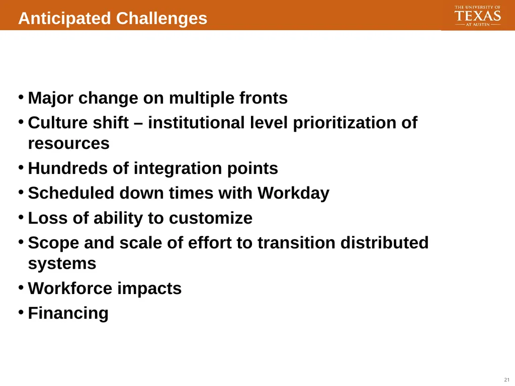 Transforming UT Modernization and Business - slide 20 of 30