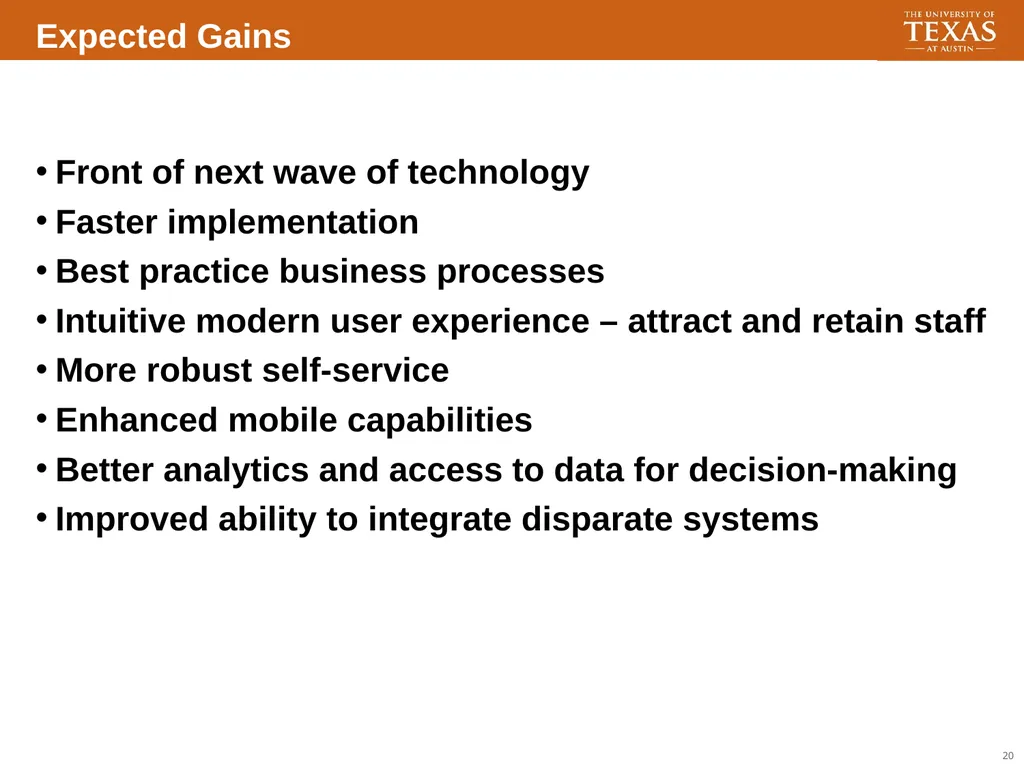 Transforming UT Modernization and Business - slide 19 of 30