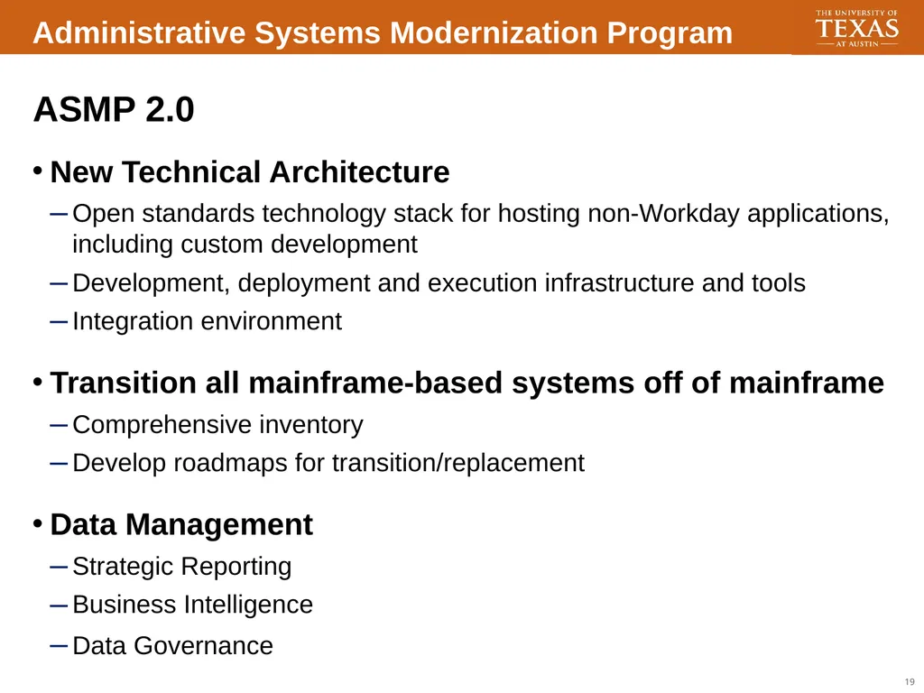 Transforming UT Modernization and Business - slide 18 of 30