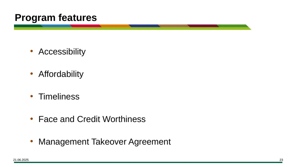 MODULE 15 Access to Financing Learning Objectives - slide 23 of 32