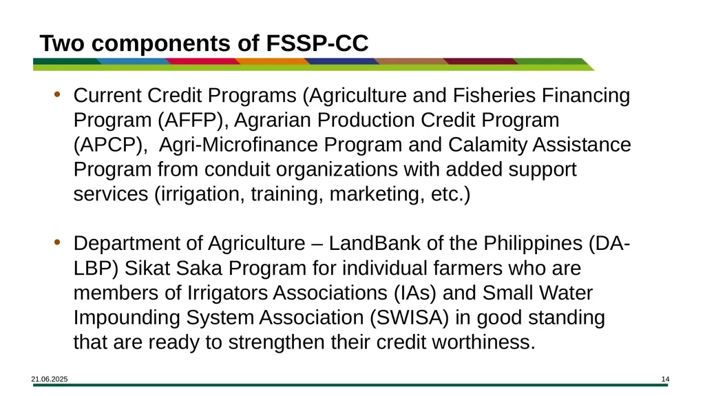 MODULE 15 Access to Financing Learning Objectives - slide 14 of 32