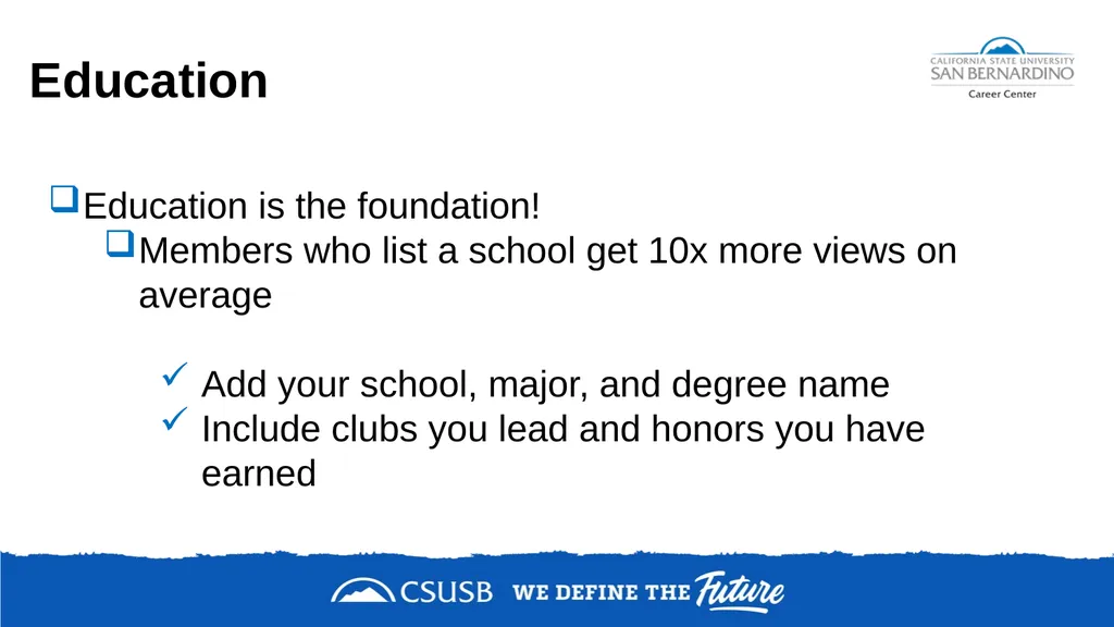 NETWORKING & DEVELOPING YOUR LinkedIn PROFILE - slide 23 of 34