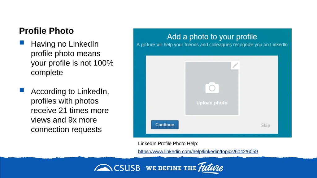 NETWORKING & DEVELOPING YOUR LinkedIn PROFILE - slide 14 of 34