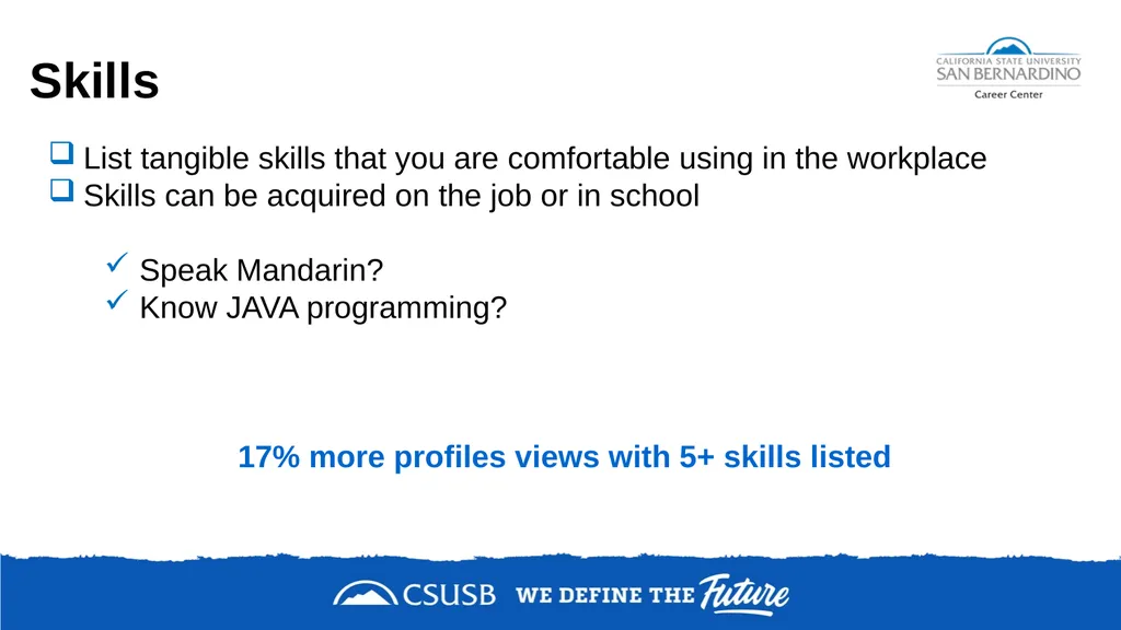 NETWORKING & DEVELOPING YOUR LinkedIn PROFILE - slide 27 of 34