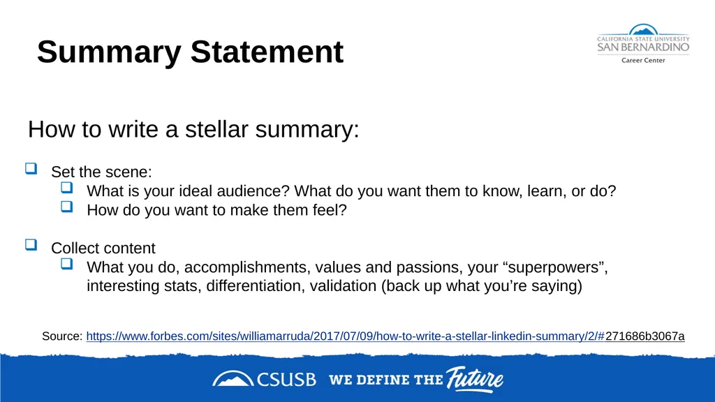 NETWORKING & DEVELOPING YOUR LinkedIn PROFILE - slide 21 of 34