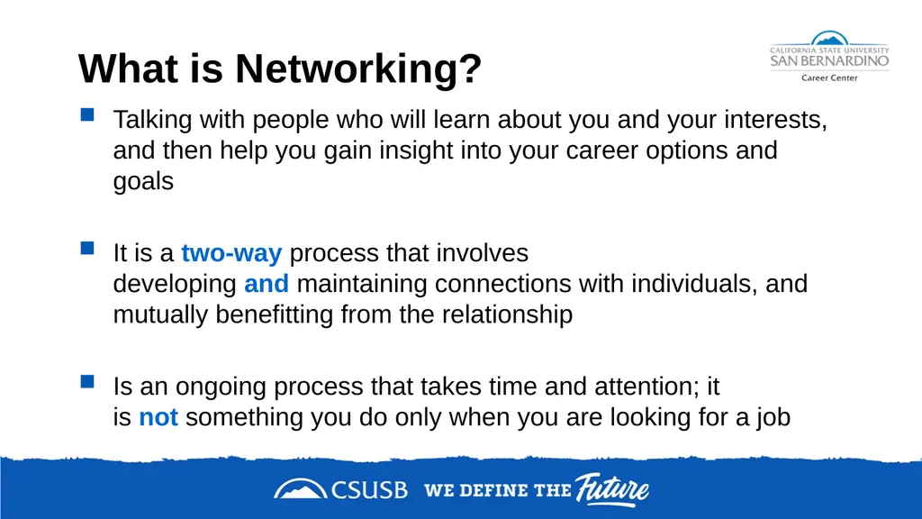 NETWORKING & DEVELOPING YOUR LinkedIn PROFILE - slide 3 of 34