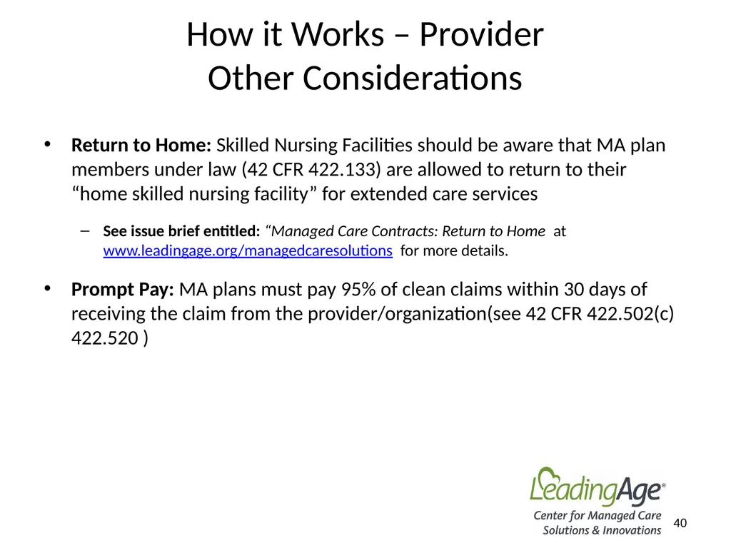 Medicare Advantage 101 July 2022 Overview In 2012, - slide 40 of 61