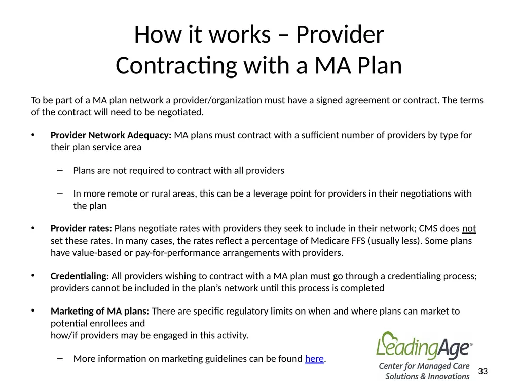 Medicare Advantage 101 July 2022 Overview In 2012, - slide 33 of 61