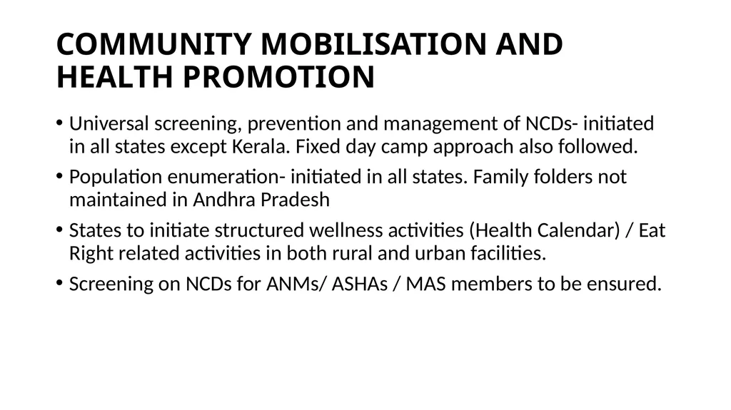 Ayushman bharat – health and wellness centres - slide 14 of 27