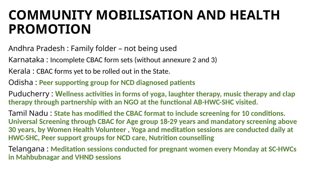 Ayushman bharat – health and wellness centres - slide 15 of 27