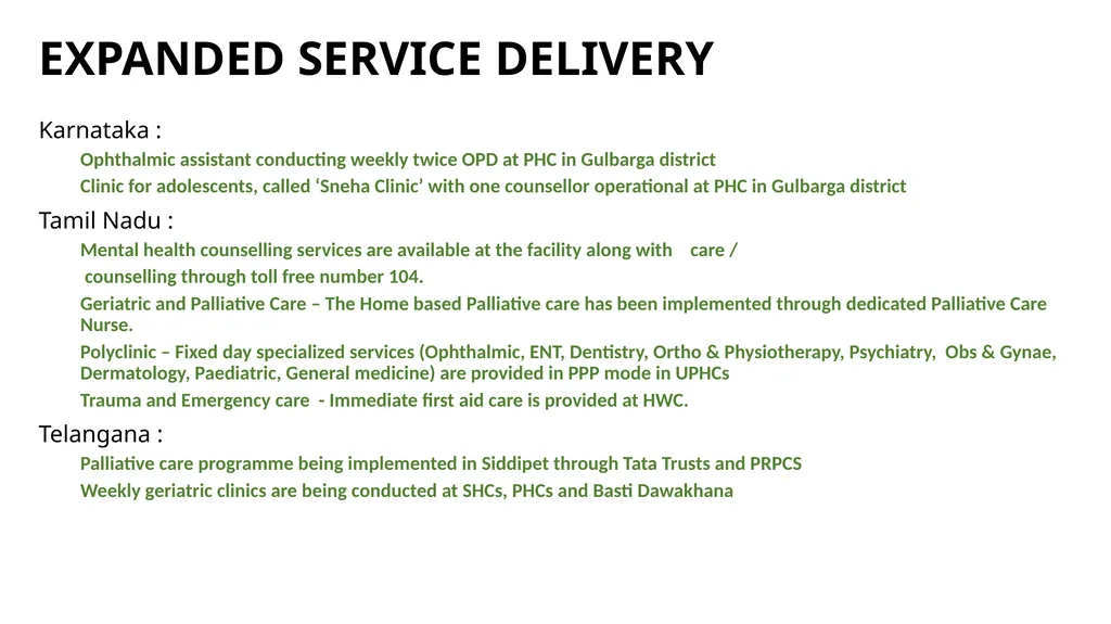Ayushman bharat – health and wellness centres - slide 23 of 27