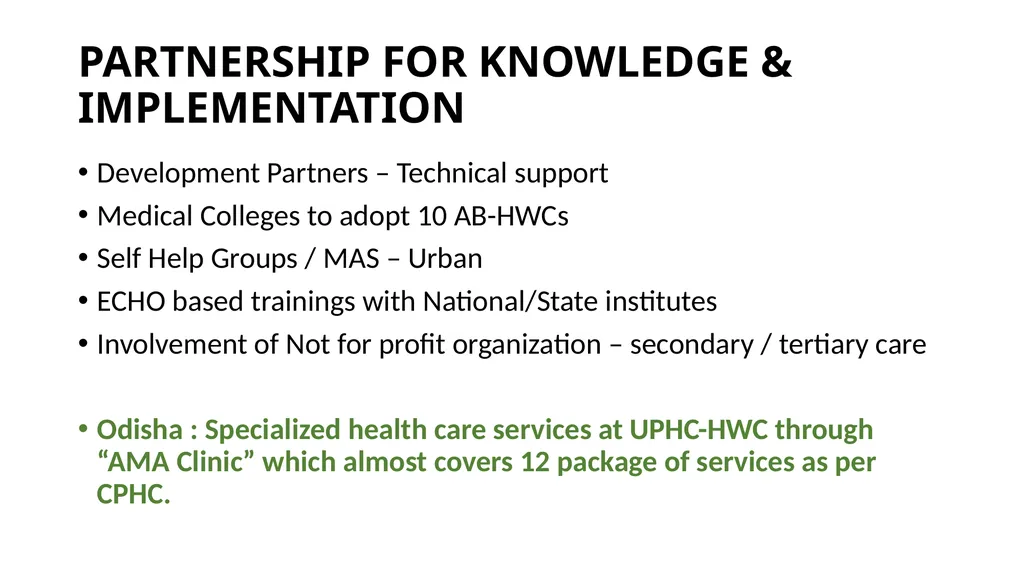 Ayushman bharat – health and wellness centres - slide 20 of 27