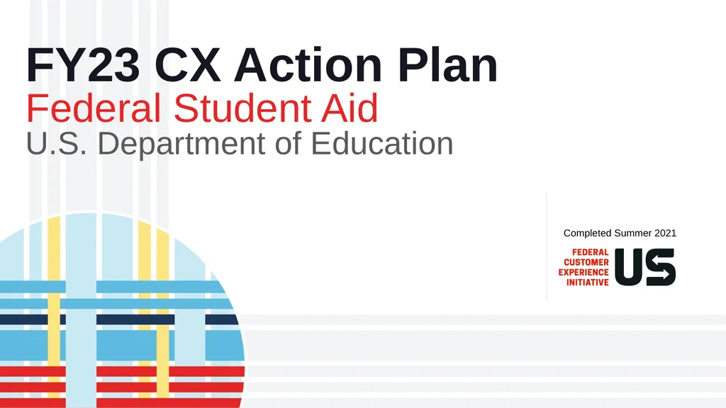 FY23 CX Action Plan Federal Student Aid U.S. - slide 1 of 19
