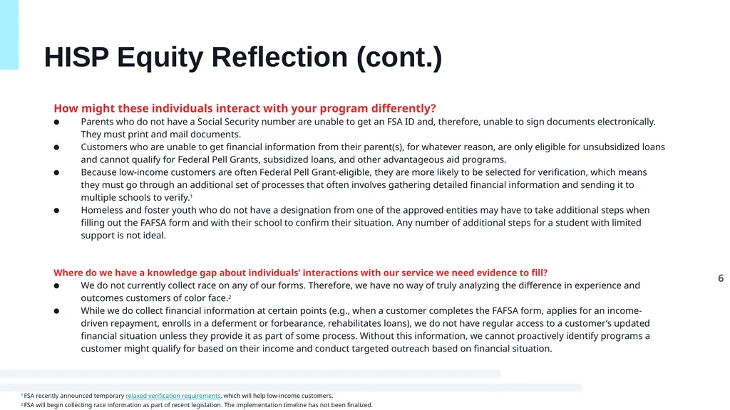 FY23 CX Action Plan Federal Student Aid U.S. - slide 6 of 19
