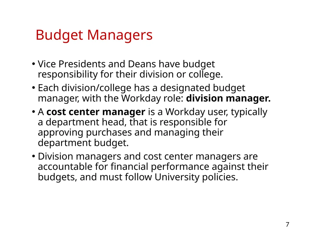 Budgeting at Montclair State University Overview - slide 7 of 21