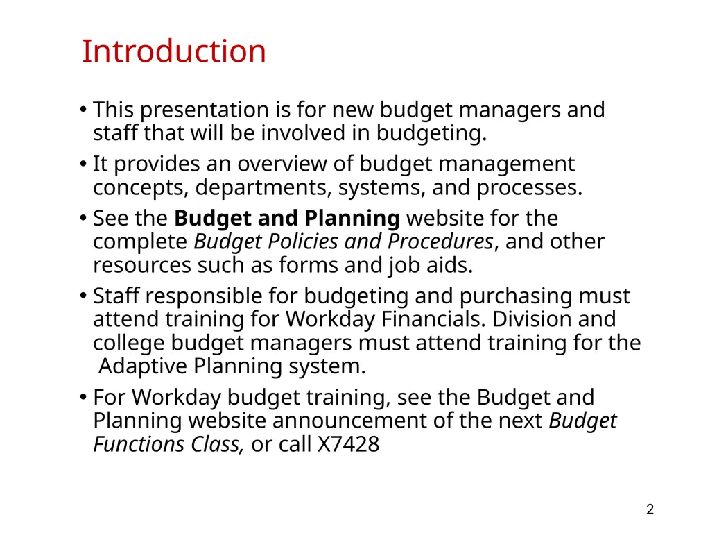 Budgeting at Montclair State University Overview - slide 2 of 21