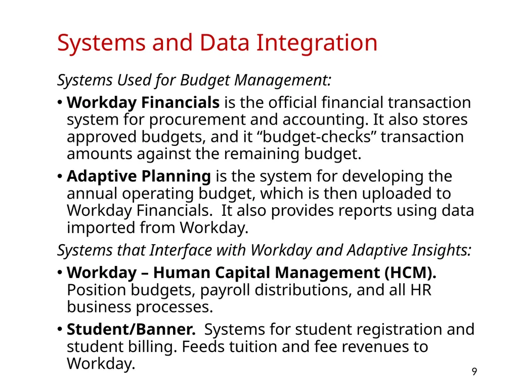 Budgeting at Montclair State University Overview - slide 9 of 21