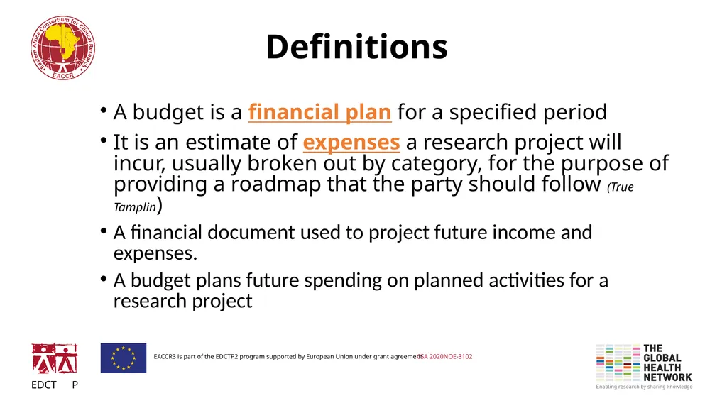 Budgeting and Funding for Research What funders - slide 4 of 21