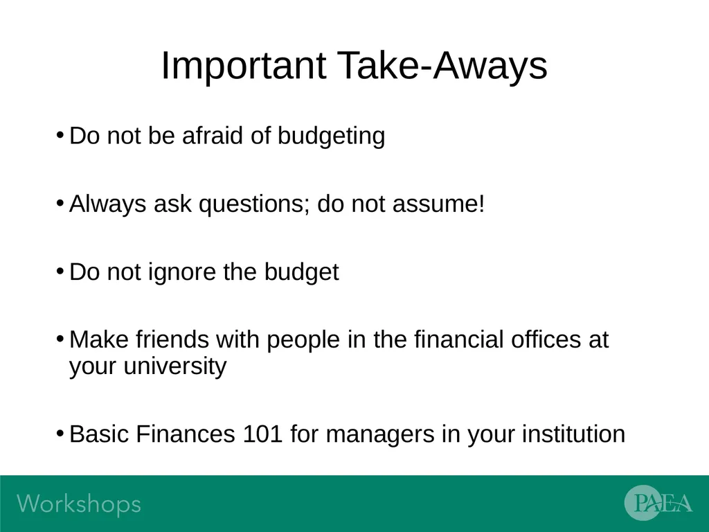 Financial Management and Budgeting Sandra Banas - slide 36 of 38