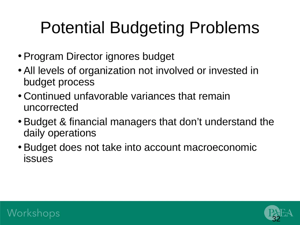Financial Management and Budgeting Sandra Banas - slide 32 of 38