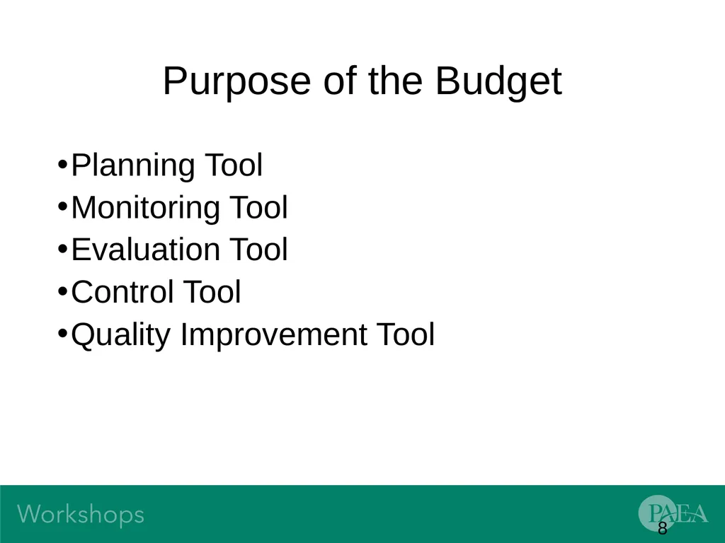 Financial Management and Budgeting Sandra Banas - slide 8 of 38
