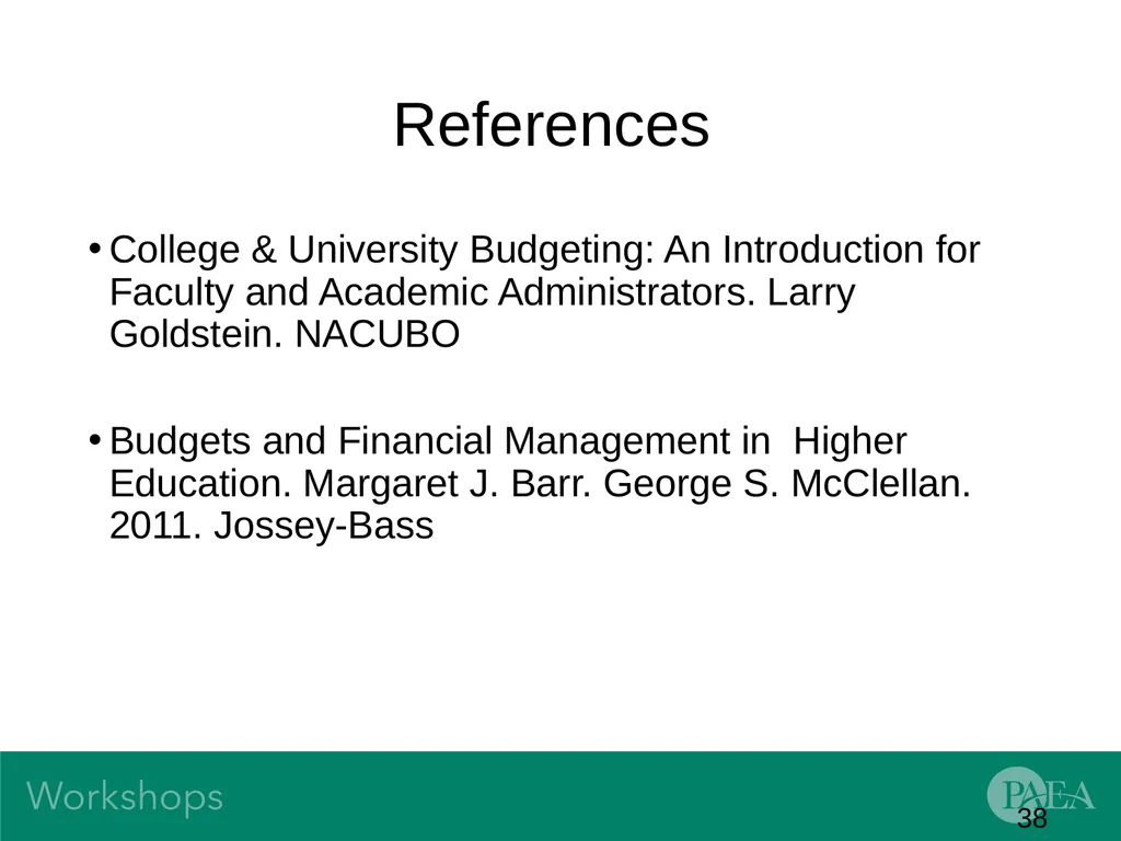 Financial Management and Budgeting Sandra Banas - slide 38 of 38