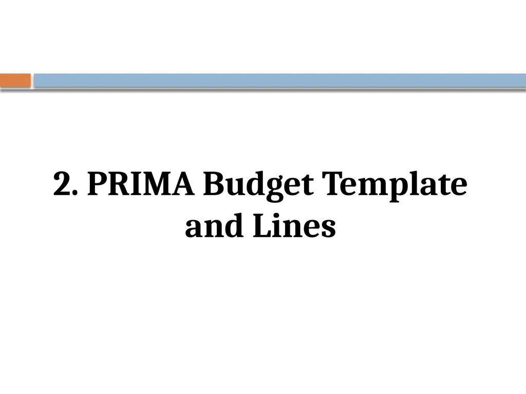 Eligible costs, Ineligible costs PRIMA Budget - slide 8 of 29