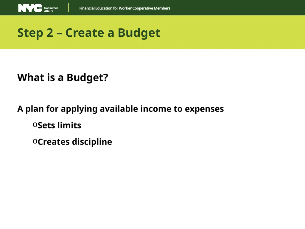 Financial Education for Worker Cooperative Members - slide 16 of 27