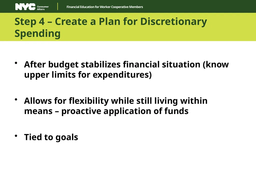 Financial Education for Worker Cooperative Members - slide 23 of 27