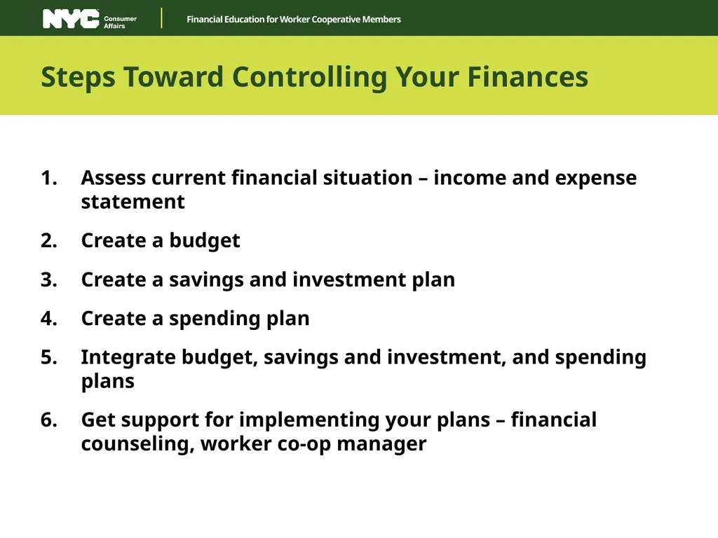 Financial Education for Worker Cooperative Members - slide 12 of 27